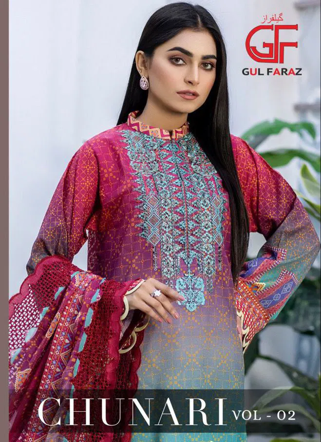 Chunari Chapter 2 Pure Jam Printed Wholesale Pakistani Dress Material